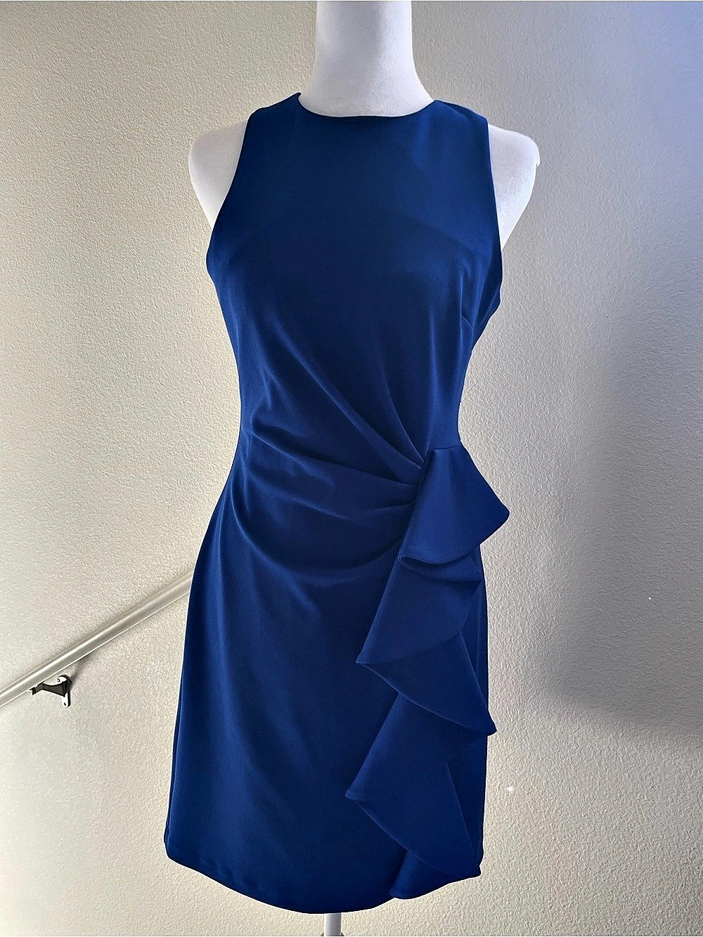 Blue Ruffle Mini Dress Like New